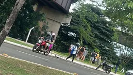 Motociclista cai no Rio Parnaíba após acidente na Ponte da Amizade (Foto: Reprodução)