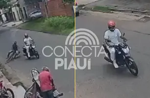 Motociclista derruba idoso de bicicleta e foge sem prestar socorro em Teresina (Foto: Reprodução)