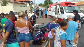Motociclista fica ferido após colisão em cruzamento no Centro de Oeiras (Foto: Reprodução)