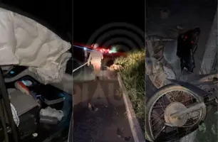 Motociclista morre após colidir de frente com carro na BR-343, em Piracuruca (Foto: Reprodução)