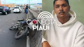 Motociclista que estava internado após cair do Viaduto da Tabuleta morre no HUT (Foto: Conecta Piauí/Reprodução)