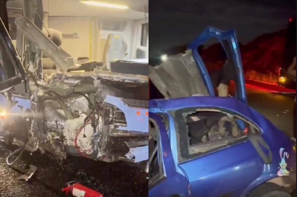 Motorista morre em acidente entre ônibus que saiu de Parnaíba e carro no Ceará