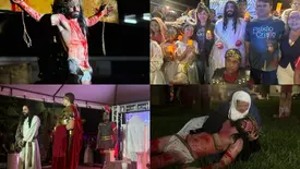 Multidão prestigia a Paixão de Cristo 2026 no centro de Esperantina, na Praça Lages Rebêlo (Foto: Reprodução)