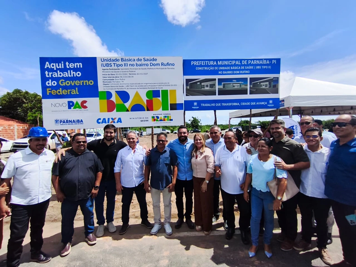 Obra histórica: iniciada construção da 1ª UBS do conjunto Dom Rufino, em Parnaíba