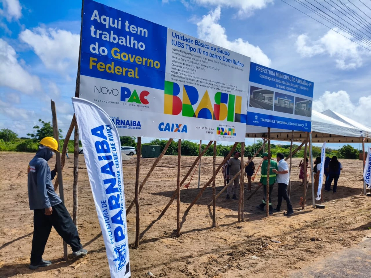 Obra histórica: iniciada construção da 1ª UBS do conjunto Dom Rufino, em Parnaíba