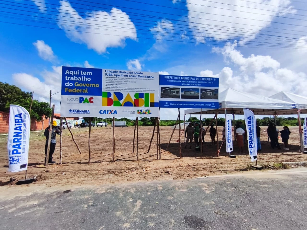 Obra histórica: iniciada construção da 1ª UBS do conjunto Dom Rufino, em Parnaíba