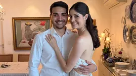 Os apaixonados Franciscos Jr. e Maria Eduarda Costa celebraram o noivado (Foto: Instagram)