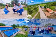 Pedro Gomes inaugura calçamento e academia na zona rural de José de Freitas