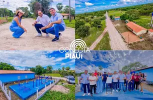 Pedro Gomes inaugura calçamento e academia na zona rural de José de Freitas (Foto: Assessoria)