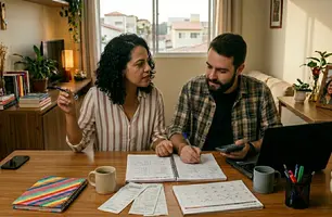 Planejamento financeiro: como envolver o casal (Foto: Imagem gerada por IA)