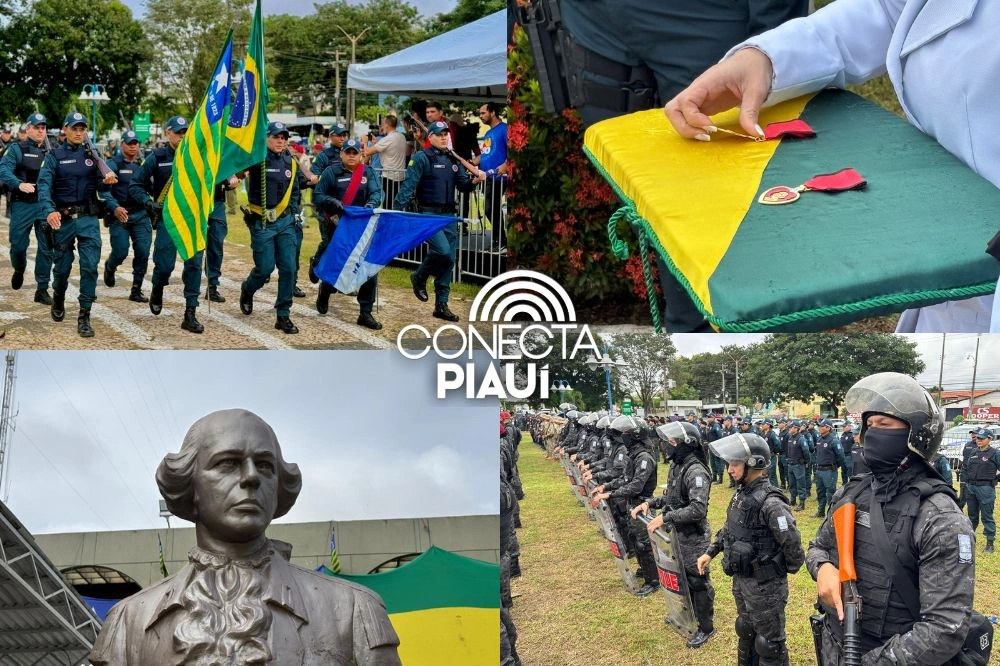 Polícia Militar celebra Tiradentes com desfile e entrega de medalhas em Teresina