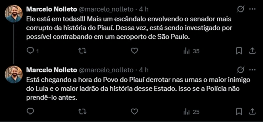 Postagem de Marcelo Nolleto