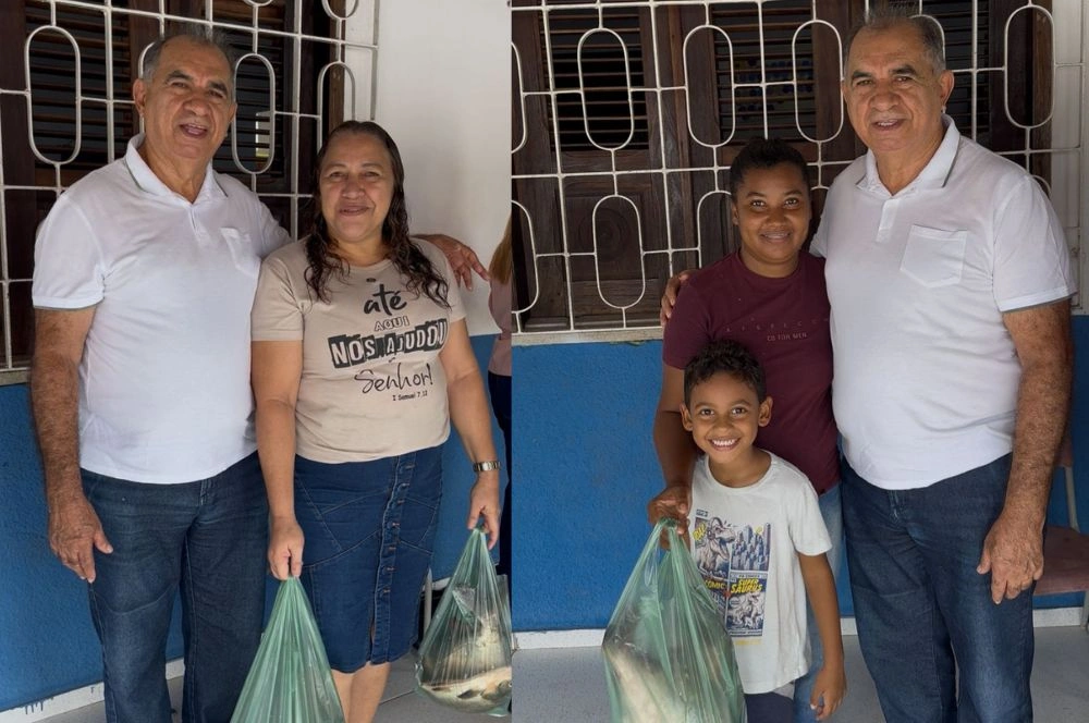 Prefeito mantém tradição e distribui peixes na Semana Santa em Pau D’Arco