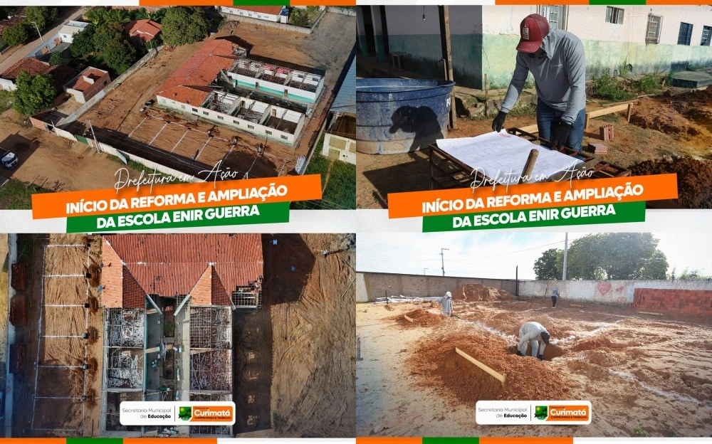 Prefeitura de Curimatá inicia reforma da Escola Enir Guerra na Vila Branca