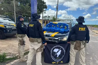 PRF apreende cerca de 90 kg de supermaconha na BR-402, entre Piauí e o Maranhão
