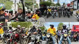 'Projeto pode reduzir renda', dizem motoristas por aplicativo em ato em Teresina (Foto: Conecta Piauí)