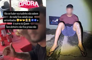 ‘Quem tem dinheiro não fica preso’, debocha suspeito de arrastão solto em Teresina (Foto: Reprodução)