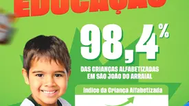 São João do Arraial atinge 98,4% de crianças alfabetizadas (Foto: Reprodução)