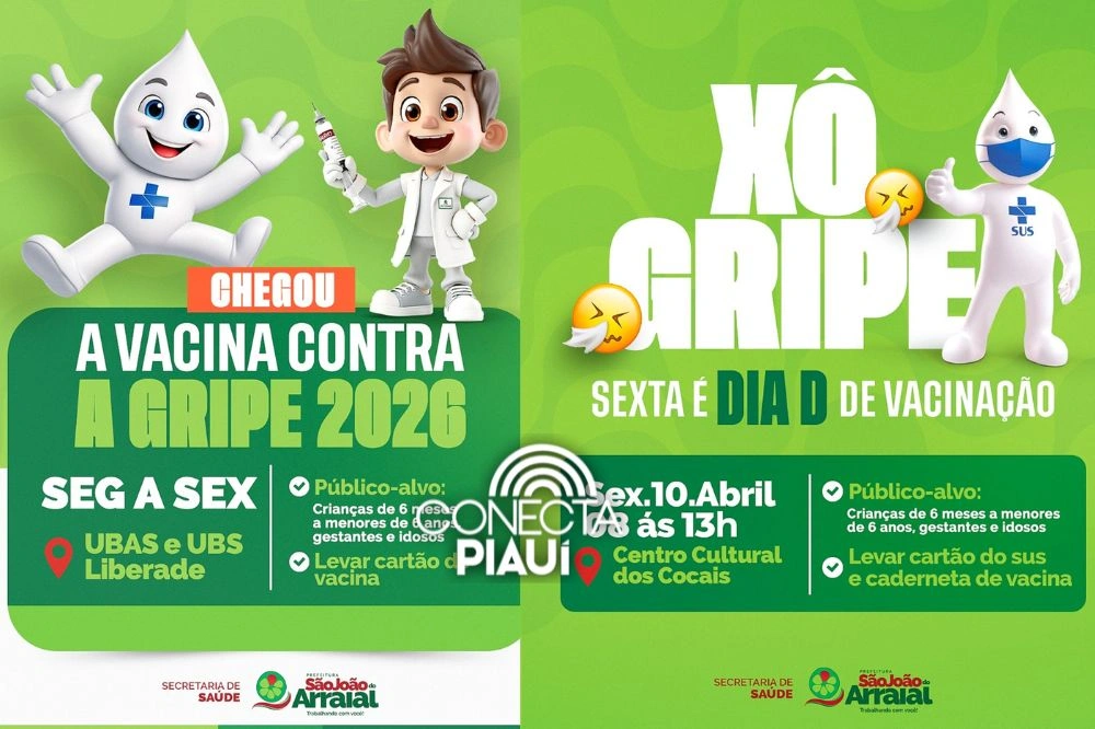 Secretaria de Saúde de São João do Arraial realiza Dia D de vacinação contra gripe