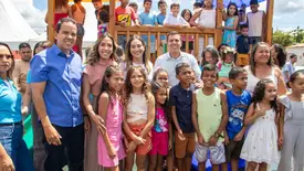 Seduc e Pacto pelas Crianças entregam nova brinquedopraça em Coronel José Dias (Foto: Willame Lucas)