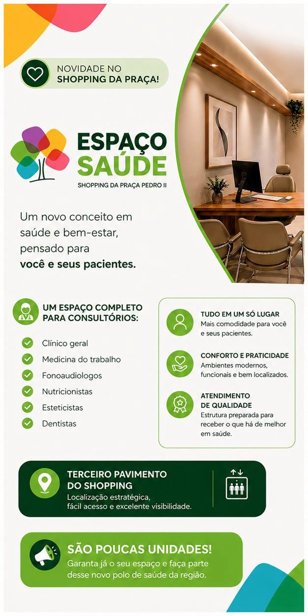 Shopping da Praça Pedro II anuncia Espaço Saúde com atendimentos diversos