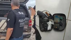 Suspeito de integrar facção é preso com arma e drogas na zona Leste de Teresina (Foto: Divulgação/SSP-PI)