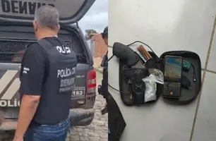 Suspeito de integrar facção é preso com arma e drogas na zona Leste de Teresina (Foto: Divulgação/SSP-PI)