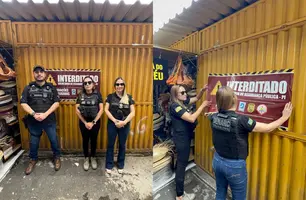 Trailer usado como fachada para o tráfico de drogas é interditado em Teresina (Foto: Divulgação/SSP-PI)