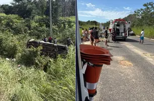 Três morrem após caminhonete perder controle na BR-235 no sul do Piauí (Foto: Conexão Piauí)