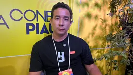 Wesley Damasceno participa de entrevista ao vivo na Feira do Empreendedor 2026 (Foto: Conecta Piauí)