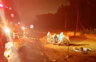 Acidente entre caminhão e carro deixa duas mortes entre Altos e Teresina (Foto: Reprodução)