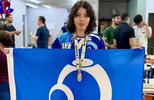 Aluna conquista título no Circuito Teresinense de Xadrez Escolar (Foto: Reprodução)
