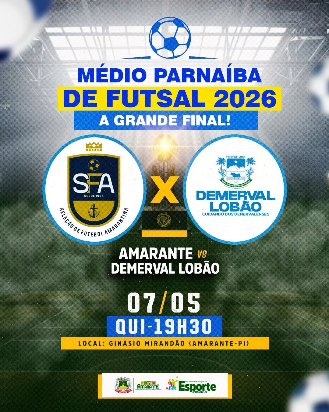 Amarante recebe final do Médio Parnaíba de Futsal nesta quinta