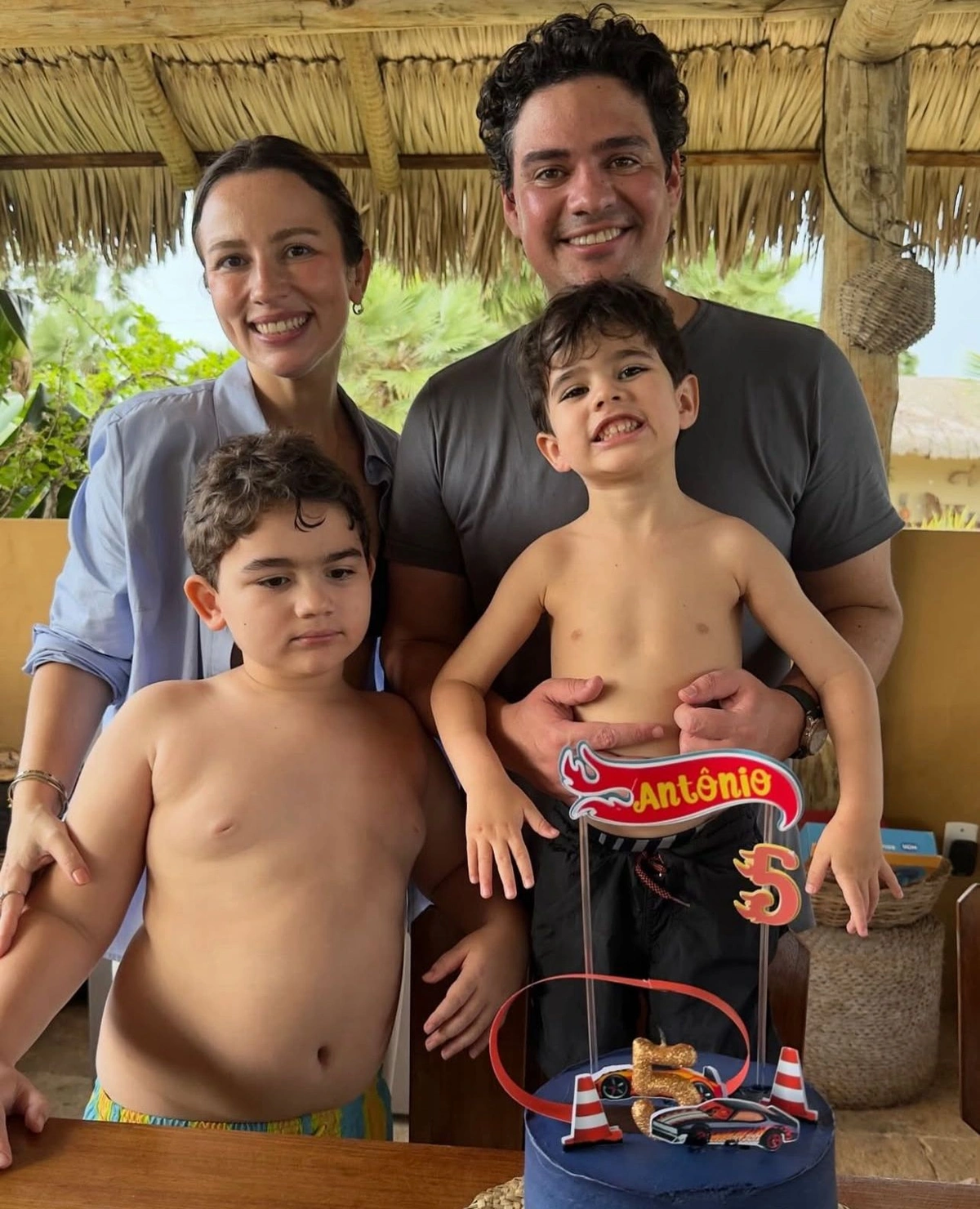 Antônio, filho do casal Rafhael Borges e Juliana Martins celebrou seus 5 anos