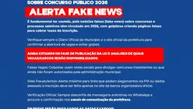 Baixa Grande do Ribeiro alerta população sobre golpes envolvendo falso concurso (Foto: Reprodução)