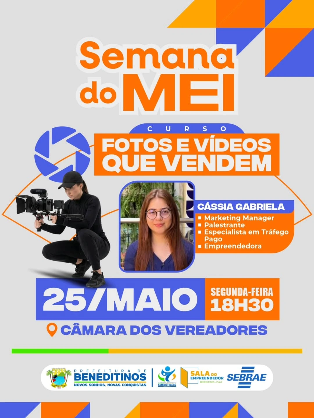 Beneditinos promove curso sobre produção de fotos e vídeos para empreendedores