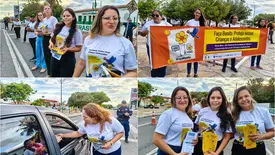 Blitz da Proteção leva alerta contra abuso infantil às ruas de Parnaíba (Foto: Reprodução)