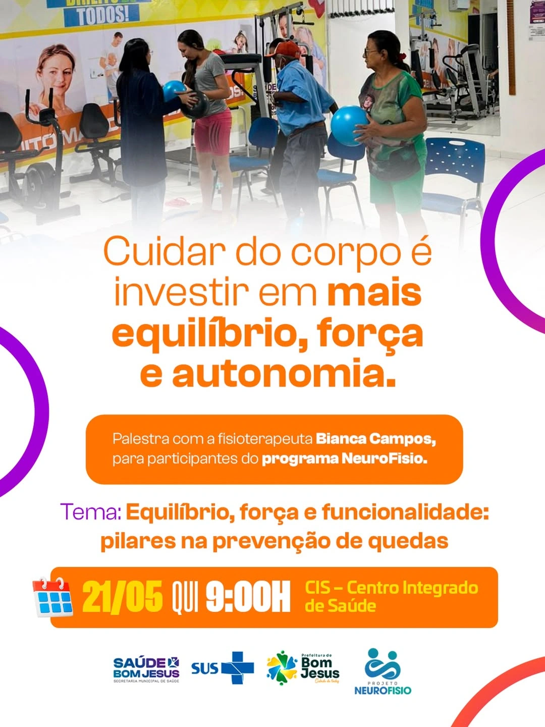 Bom Jesus promove palestra sobre prevenção de quedas no CIS
