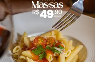 Buffet de massas à vontade anima as quartas-feiras no restaurante (Foto: Reprodução)