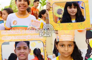 Buriti dos Montes promove ação do Maio Laranja com alunos da rede municipal (Foto: Reprodução)