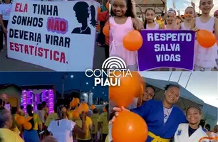 Caminhada contra o feminicídio marca Prefeitura em Movimento em Amarante (Foto: Reprodução)