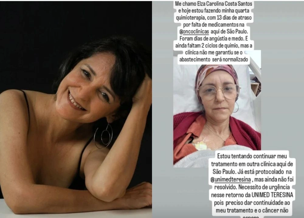 Cantora piauiense relata atraso em quimioterapia por falta de medicamentos em SP