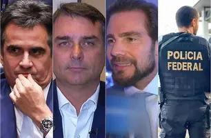 Ciro Nogueira, Flávio Bolsonaro e Daniel Vorcaro (Foto: Reprodução)