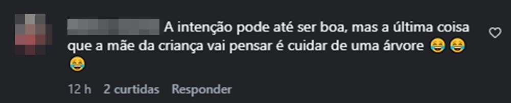 Comentários com críticas