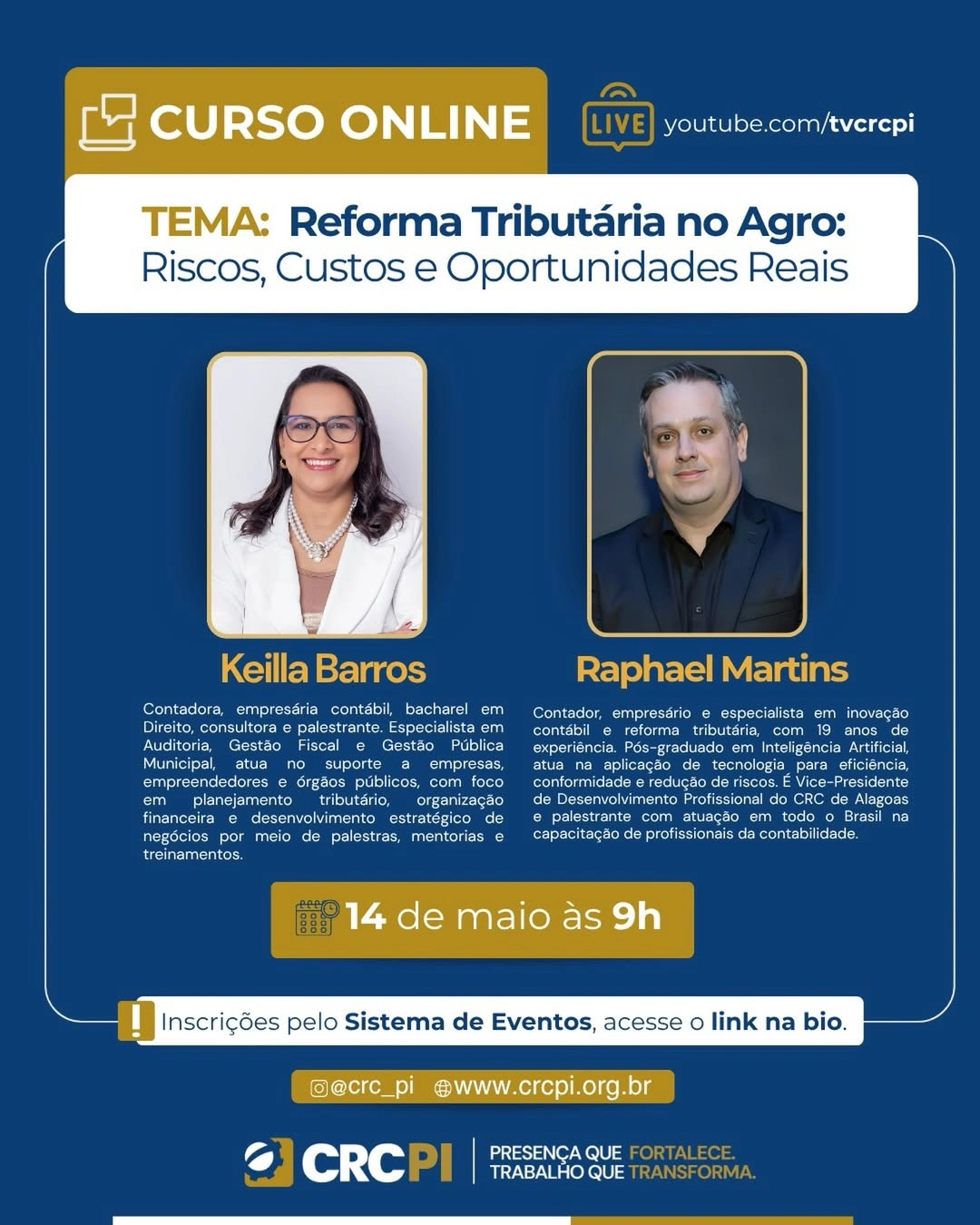 CRC-PI promove curso online sobre impactos da reforma tributária no agro