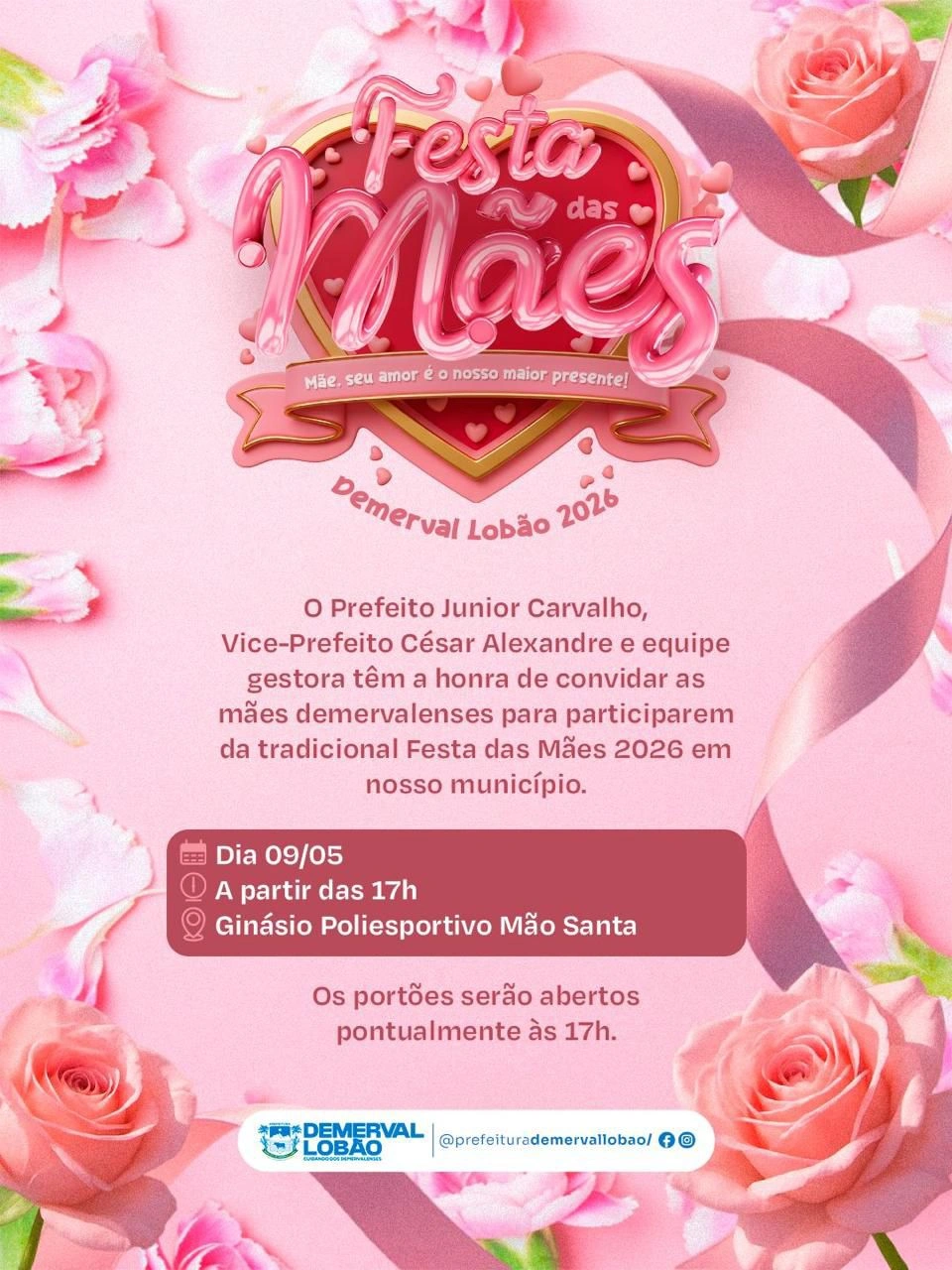 Demerval Lobão promove Festa das Mães com programação especial