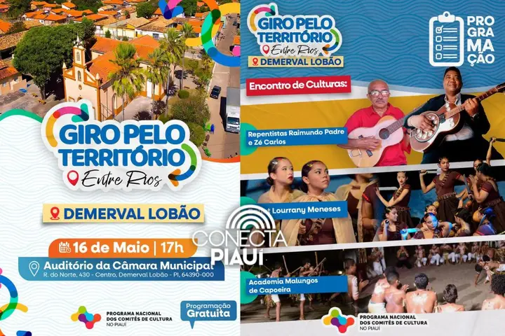 Demerval Lobão recebe Giro Cultural do Território Entre Rios neste sábado