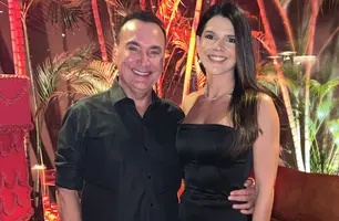 Desembargador Erivan Lopes e Jessica Ramila Lopes em noite de festa badalada (Foto: Instagram)