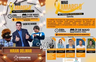 Esperantina realiza programação especial do Maio Amarelo nesta quinta-feira (21) (Foto: Reprodução)