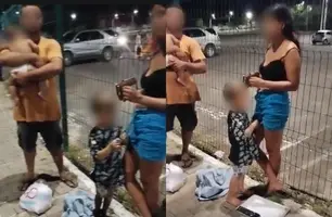 Família de União fica sem apoio após carro ser removido pela Strans em Teresina (Foto: Reprodução)